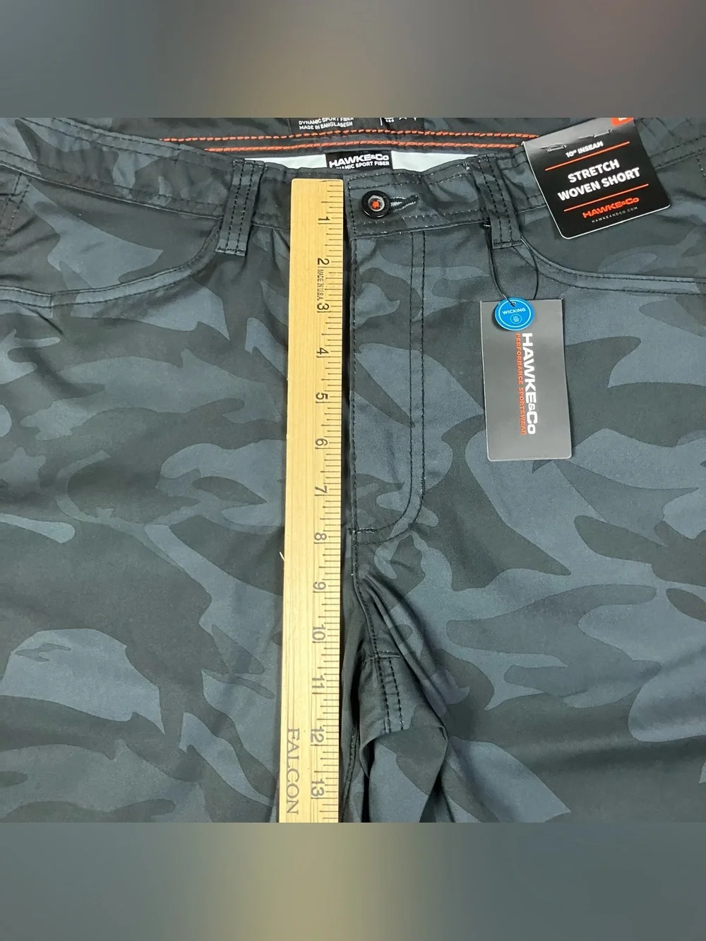 Hawke & Co. Men’s Size 32 Stretch Woven Performance Shorts Black Camo NWT!